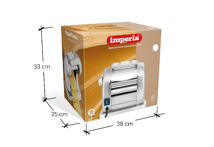 Imperia-Pasta-Presto-Gourmet-Antracite-5703-Sfogliatrice-Elettrica-con-T25-6-230v-Colore-Antracite