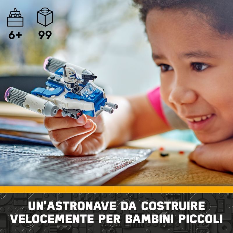 LEGO-Star-Wars-Microfighter-Y-wing-di-Captain-Rex-Mini-Astronave-Giocattolo-da-Collezione-da-Le-Guerre-dei-Cloni-Giochi-per-Bambini-e-Bambine-da-6-Anni-con-Minifigure-Piccolo-Regalo-75391