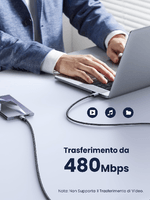 Ugreen-Cavo-Usb-C-a-Usb-C-Custodia-Alluminio-con-Intreccio-3mt