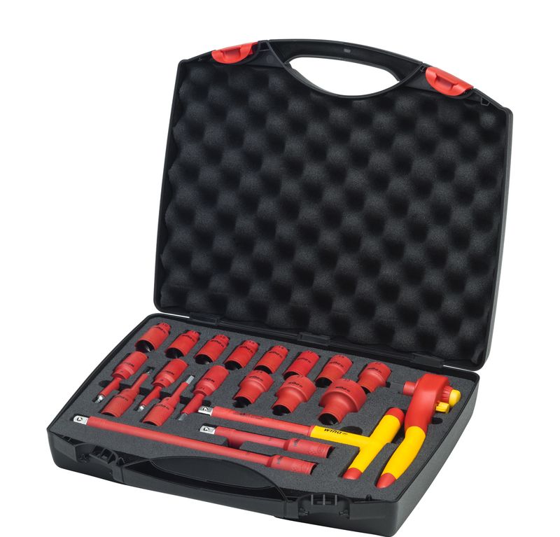 Wiha-43024-chiave-a-cricchetto-1011121314171922242732-mm-16-pz-Rosso-Giallo