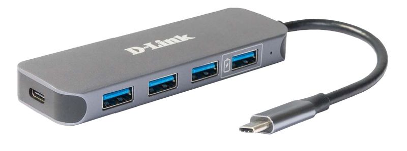 D-Link-DUB-2340-hub-di-interfaccia-USB-tipo-C-5000-Mbit-s-Grigio