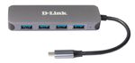 D-Link-DUB-2340-hub-di-interfaccia-USB-tipo-C-5000-Mbit-s-Grigio