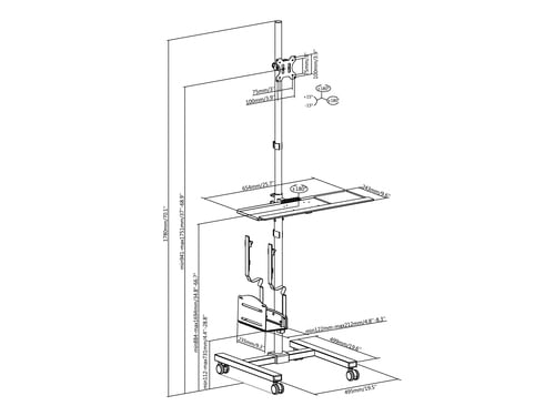 Equip-650171-carrello-e-supporto-multimediale-Nero-PC-Carrello-multimediale