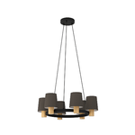 Lampadario-Moderno-Edale-Piccolo-6-Luci-Metallo-Nero-E-Marrone