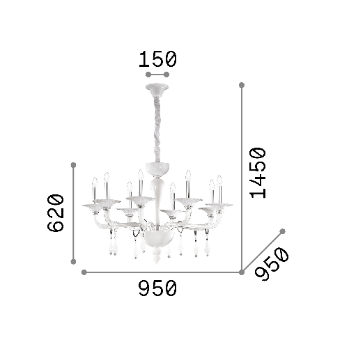 Lampadario-Shabby-Chic-Provenzale-Miramare-Vetro-Bianco-8-Luci-E14