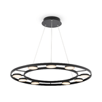 Maytoni Lampadario A Sospensione Moderno Fad Metallo Nero Acrilico 9 Luci Led 63W