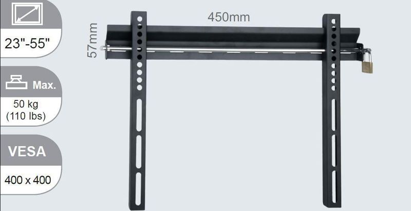 Vivolink-VLMW2355-Supporto-TV-a-parete-1397-cm--55--Nero--Wall-mount-medium-slim-up-to---VESA-400x400-.---Warranty--144