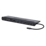 Manhattan 153478 replicatore di porte e docking station per notebook Cablato USB 3.2 Gen 1 (3.1 Gen 1) Type-C Nero