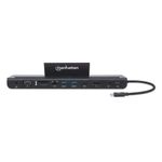 Manhattan-153478-replicatore-di-porte-e-docking-station-per-notebook-Cablato-USB-3.2-Gen-1--3.1-Gen-1--Type-C-Nero