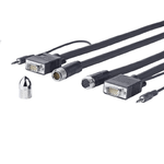 Vivolink PROVGASCW10 cavo VGA 10 m VGA [D-Sub] Nero (Pro VGA + Audio Cross Wall 10M - . - Warranty: 144M)