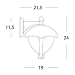 Applique Da Esterno Contemp. Sofy Alluminio E Materie Plastiche Nero 1 Luce E27