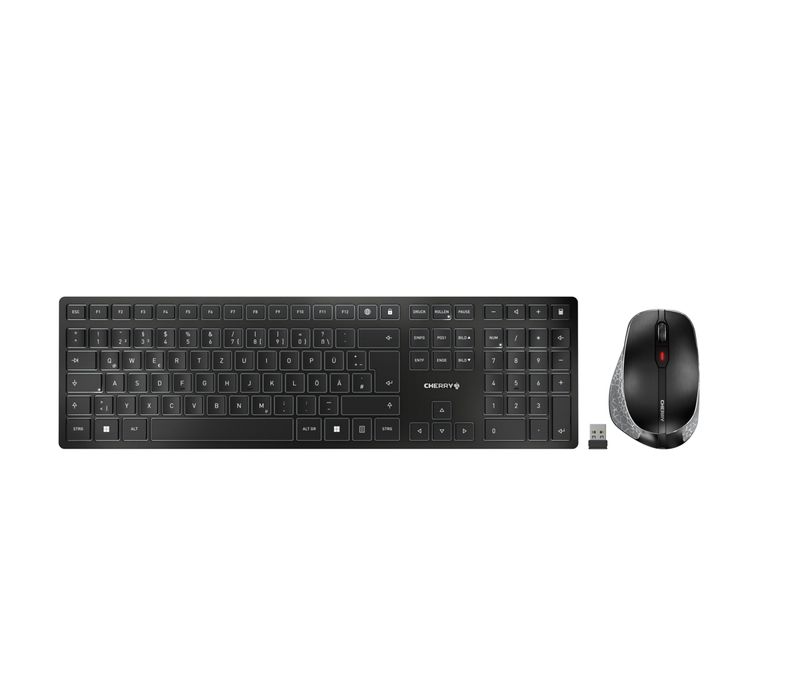 CHERRY-DW-9500-SLIM-tastiera-Mouse-incluso-RF-senza-fili---Bluetooth-QWERTZ-Tedesco-Nero-Grigio