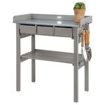 Esschert Design Banco da Lavoro da Giardino Grigio CF29G