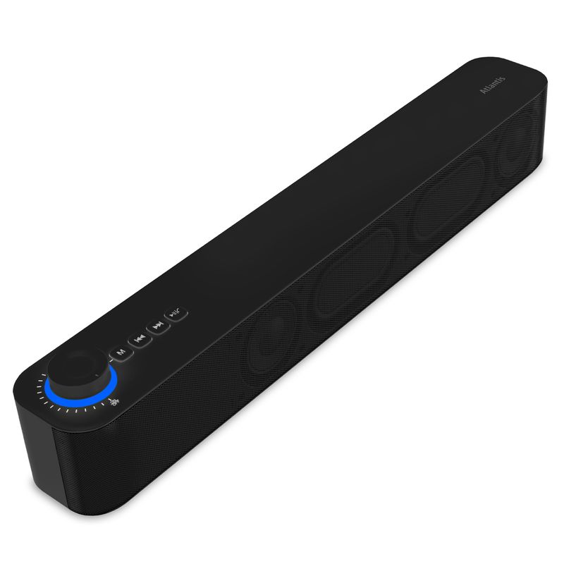 Atlantis-Land-P003-C0820-B-altoparlante-soundbar-Nero-2.0-canali-20-W