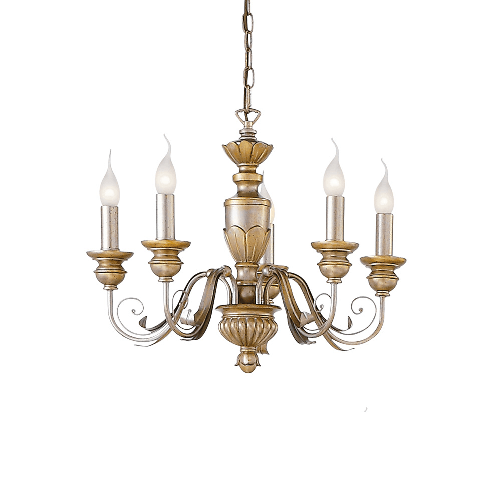 Lampadario-Classico-Firenze-Materie-Plastiche-Oro-5-Luci-E14