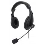 Manhattan 179881 cuffia e auricolare Cablato A Padiglione Ufficio USB tipo A Nero (HEADSET STEREO USB-A OVER-EAR- - RETA