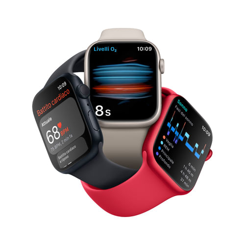 Apple-Watch-Series-8-GPS-41mm-Cassa-in-Alluminio-color--PRODUCT-RED-con-Cinturino-Sport-Band--PRODUCT-RED---Regular