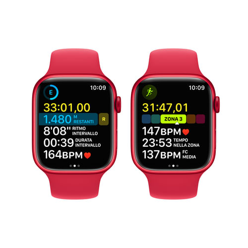 Apple-Watch-Series-8-GPS-41mm-Cassa-in-Alluminio-color--PRODUCT-RED-con-Cinturino-Sport-Band--PRODUCT-RED---Regular
