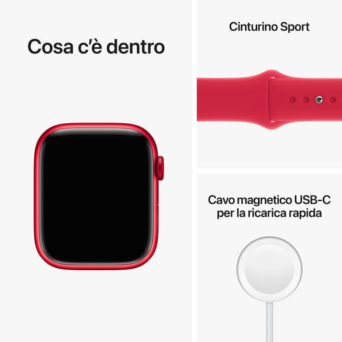 Apple-Watch-Series-8-GPS-41mm-Cassa-in-Alluminio-color--PRODUCT-RED-con-Cinturino-Sport-Band--PRODUCT-RED---Regular