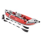 Intex Canoa Escursione Pro Kayak, Lamina Super Resistente con Remi e Pompa 384x94x46cm