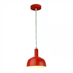 V-TAC Lampadario LED con Paralume in Alluminio e Portalampada E14 (Max 60W) Colore Rosso