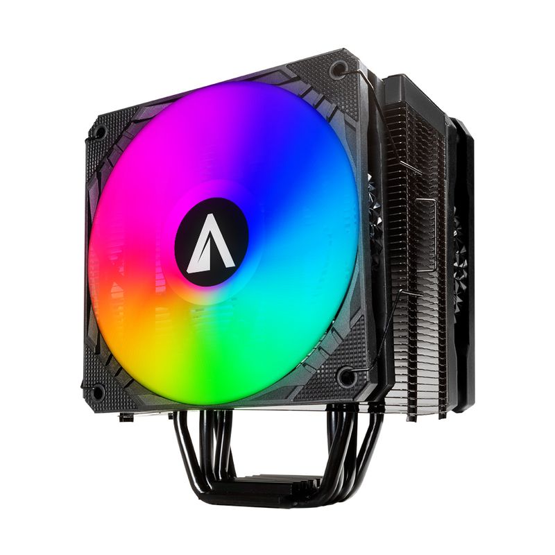 Ventola-CPU-Abysm-Gaming-Snow-IV-ARGB-da-120-mm-con-dissipatore-a-4-tubi-di-calore---Illuminazione-ARGB---Velocita-massima.-1600-giri-min---Colore-Nero