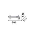 Applique-Contemporanea-Slem-Metallo-Nickel-2-Luci-Gu10-10W-3000K-Luce-Calda