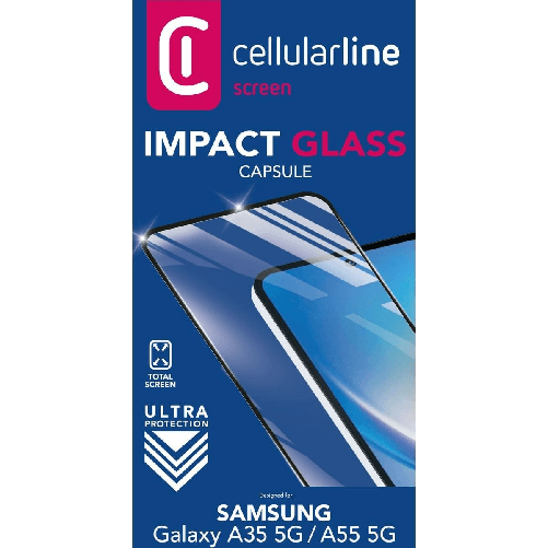 Cellular-Line-Pellicola-Protettiva-Impact-Glass-Capsule-per-Samsung-A35