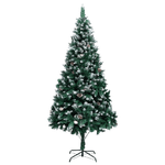 VidaXL Albero di Natale Artificiale con Pigne e Neve Bianca 240 cm