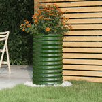 VidaXL Vaso da Giardino Acciaio Verniciato a Polvere 40x40x68 cm Verde