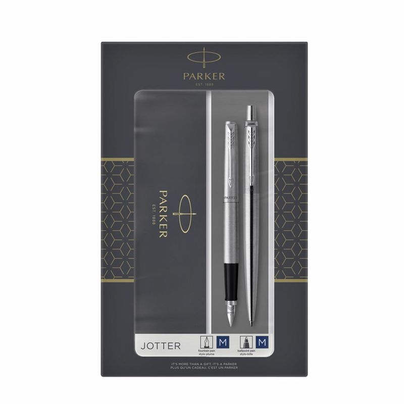 Parker-2093258-Set-di-penne-Nero-Argento-2-pezzo-i-