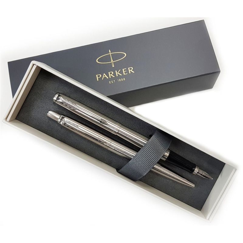 Parker-2093258-Set-di-penne-Nero-Argento-2-pezzo-i-