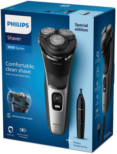 Philips-Shaver-3000-Series-S3143-02-Rasoio-elettrico-Wet--Dry