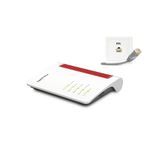 Avm FRITZ!Box 7530 AX router wireless Gigabit Ethernet Dual-band (2.4 GHz/5 GHz) Grigio, Rosso, Bianco