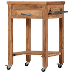 vidaXL Carrello da Cucina 58x58x89 cm in Legno Massello di Acacia