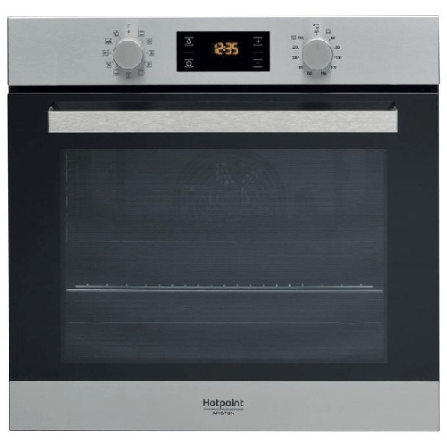 Hotpoint-FA3-841-H-IX-HA-71-L-2900-W-A--Nero-Acciaio-inossidabile