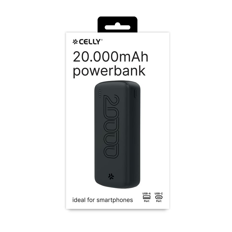 Celly-PowerBank-Energy-20000mAh-Evo-Nero