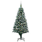 VidaXL Set Albero Natale Artificiale con LED Palline e Pigne 240 cm