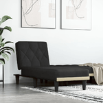 vidaXL Chaise Longue in Velluto Nero