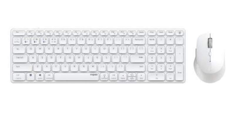 Hama-9700M-tastiera-Mouse-incluso-QWERTY-Tedesco-Bianco