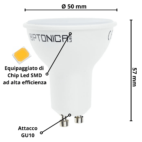 Lampadina-dicroica-led-gu10-10-watt-equivalente-67-watt-risparmio-energetico-----temperatura-colore-lampada-6000k-bia...