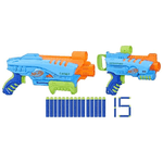 Hasbro Nerf Elite Jr - Set Ultimate Starter, 2 blaster facili da usare, 15 dardi Elite, 2 bersagli