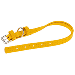 Collare per Cani VOGUE CF15-36, Vera Pelle, Regolabile, Fibbia in Metallo, Giallo