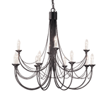 Lampadario Classico Carisbrooke Acciaio Nero 12 Luci E14