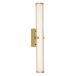 Applique Moderna Morsetto Acciaio Oro Vetro Bianco Led 23W 3000K