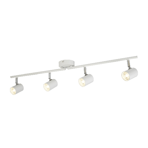 Plafoniera Contemporanea Rollo Acciaio Bianco Vetro Cromo Led 16,1W 3000K