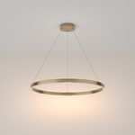 Lampadario A Sospensione Moderno Rim Alluminio Ottone 1 Luce Led 51W