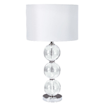 Lampada Da Scrivania Classico Bliss Acciaio Cromo Vetro Bianco 1 Luce E27