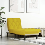 vidaXL Chaise Longue in Velluto Giallo