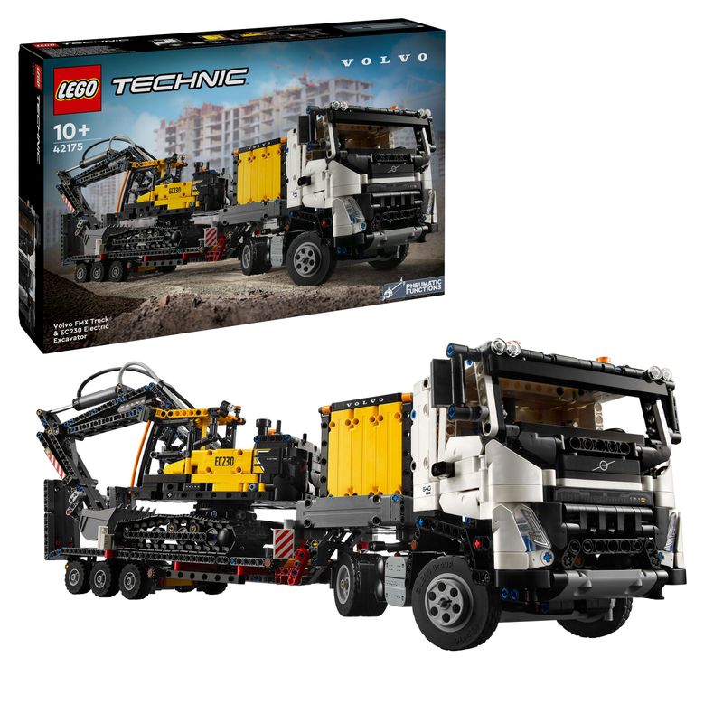 LEGO-Autocarro-Volvo-FMX-ed-Escavatore-elettrico-EC230